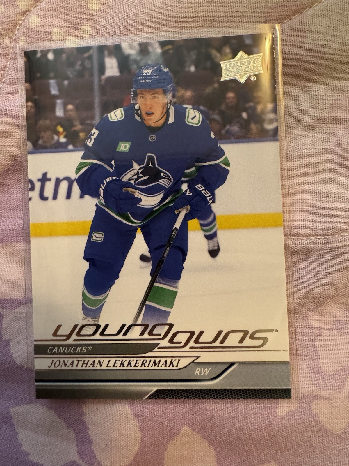 2024-25 Upper Deck Young Guns Jonathan Lekkerimaki Rookie Vancouver Canucks #706