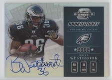 2021 Panini Contenders Optic 2002 Tribute 23/25 Brian Westbrook Auto 1i3m