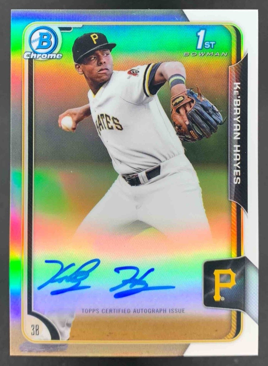 Ke'Bryan Hayes 2015 Bowman Draft Chrome Pick Auto Refractor Pirates