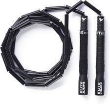 Heavy Beaded Jump Rope for Fitness - Unbreakable Long Handles Shatterproof ...