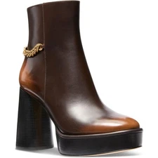 MICHAEL Michael Kors Womens Carlisle Platform Bootie Chain Ankle Boots BHFO 5796