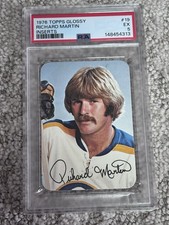 1976 TOPPS GLOSSY INSERT HOCKEY CARD PSA 5 RICHARD MARTIN BUFFALO SABRES