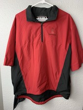Zero Restriction Golf Red/Black Wind Stopper 1/4 Zip Men  s Size M - Logo