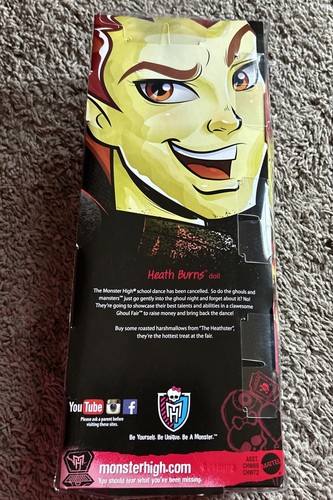 Monster High Ghoul Fair Heath Burns Boy Doll New In Box 2014 NRFB | eBay