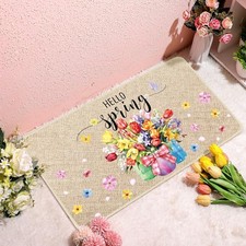 Floral Doormat, 16 x 28 Inch, Non Slip Outdoor Doormats for Front Door,