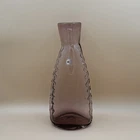 Vintage Blenko Glass 932 Ruffled Crimped Edge Vase in Orchid 1993 with Sticker