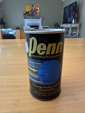 PENN ULTRA-BLUE VINTAGE RACQUETBALLS METAL CONTAINER NEW SEALED