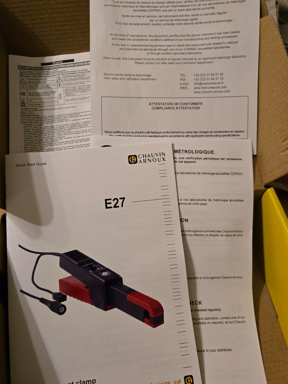 Lot of 10 New Chauvin Arnoux E27 clamp meter P01120027 & Adapter P01102081 