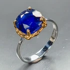 Silver ring 5 ct Blue Sapphire Ring 925 Sterling Silver Size 7.5 /R470869