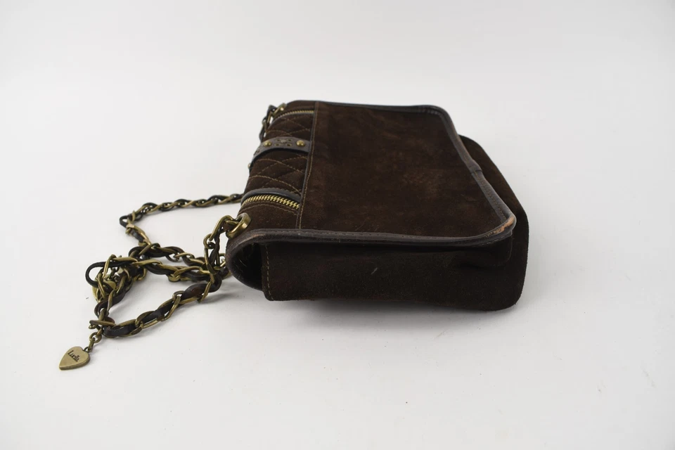 Bolso de mano de cuero marrón LUELLA Foto 3 de 4