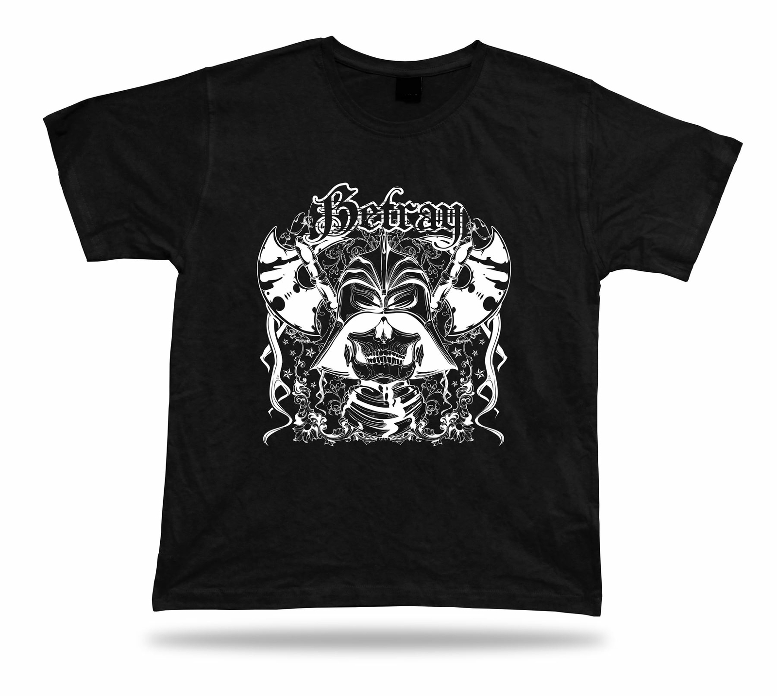 Tshirt Tee Shirt Birthday Gift Idea Betray Skull Axes Hardcore Helmet Medieval-image