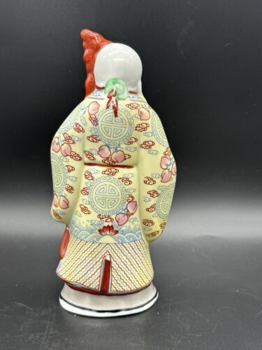 VTG Chinese Porcelain God of Longevity Figurine Shoulao Immortal Statue Shouting - Picture 6 of 13