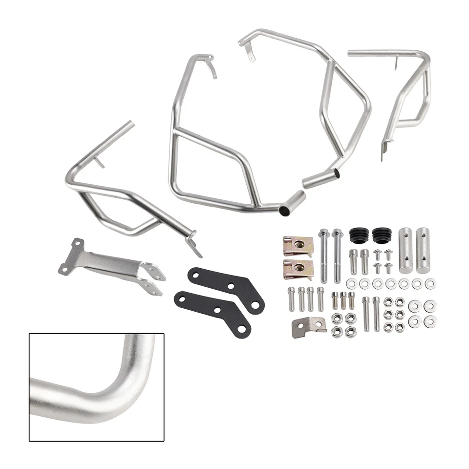 Barre Di Protezione Telaio Protezioni Acciaio D'Argento Per Honda Xl750 Transalp - Immagine 3 di 4