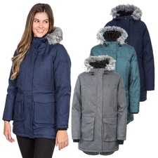 Trespass Womens Parka Jacket Waterproof Longer Length Thundery