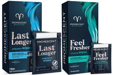 Promescent Delay Wipes Sex Delayed Ejaculation (7 Pack) & Flushable Wet Wipes