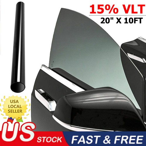 10FT Uncut Roll Window Tint Film Car Home Office Glass 15% VLT 20" x 10ft Feet
