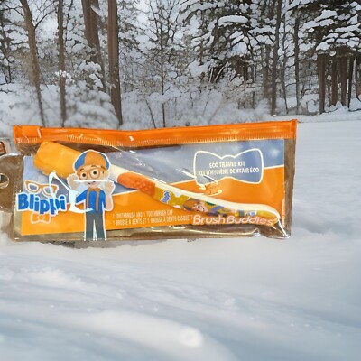 NEU, BLIPPI BÜRSTE BUDDIES ZAHNBÜRSTE REISESET