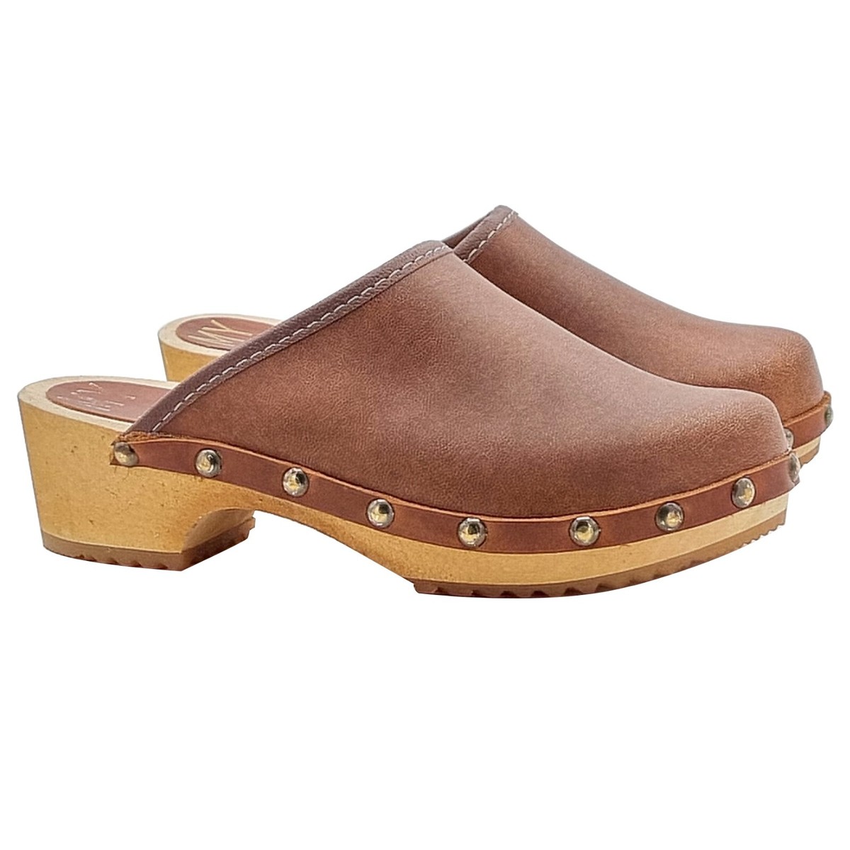 Cheap Women's Wooden Clogs Ladies Wooden Clog Suede Leather