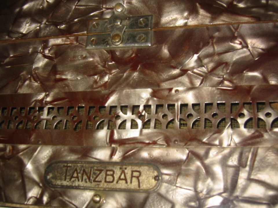 Antiguo acordeón autojugador "Tanzbär" autómata de Zuleger Leipzig necesita servicio Foto 2 de 4