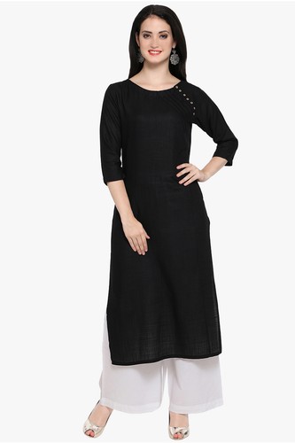 Ethnic Black Kurta Kurti Dess Top 