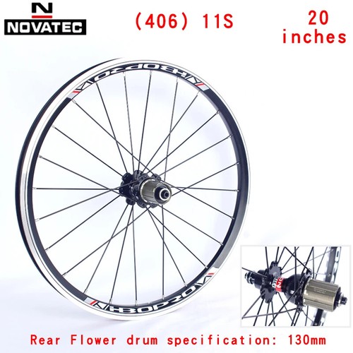 20 Inch Folding Bicycle Wheelset V Brake 4 Bearing 7-11 Speed Hub 20 24Holes - Picture 7 of 40