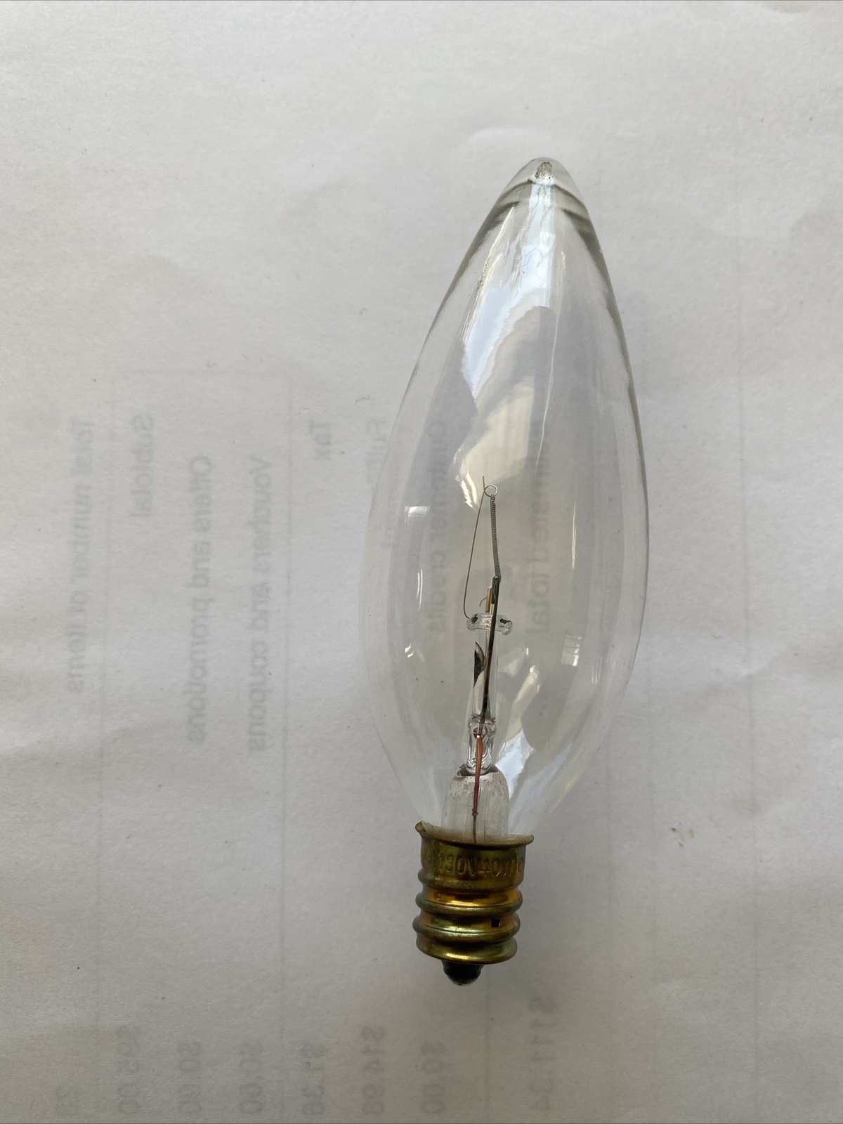 NEW BulBrite 40CTC/32 400044 130V 40W Torpedo Clear Candelabra Base Chandelier