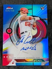 2023 Topps Finest BLUE REFRACTOR ROOKIE AUTO Alex Call 039/150