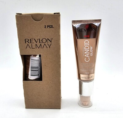 Revlon Photoready /Candid Glow Moisture Glow Foundation, Ivory #130. Lot of 2!
