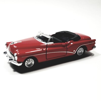 Welly 1953 Cherry Red Buick Skylark Top Down Convertible 1/34 Scale Diecast Car