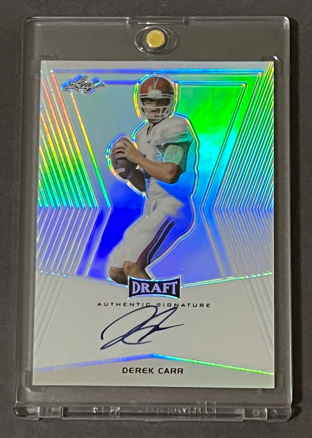 2014 Leaf Draft Rookie Auto Silver Derek Carr RC Autograph BA-DC1