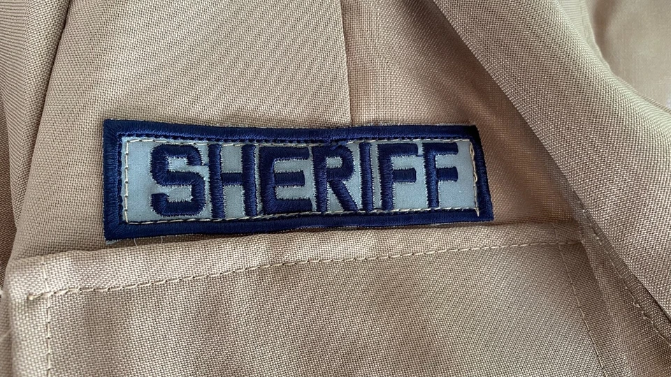 Sexy Disfraz de Sheriff - Vestido Bronceado - Parches del Departamento del Sheriff, Cinturón ¡NUEVO! Foto 3 de 4