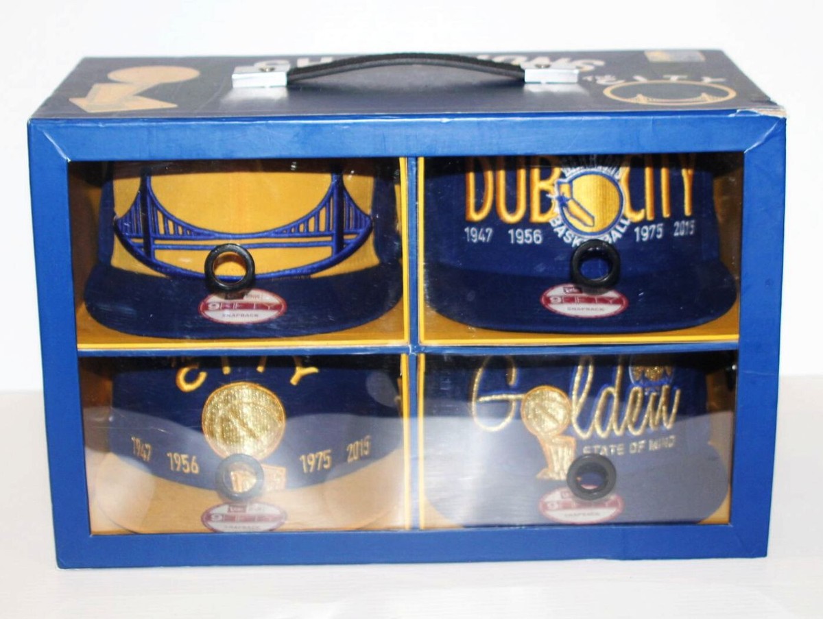 New Era Lids Exclusive HWC 4 Hat Box Set Golden State