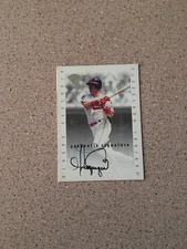 1996 LEAF SIGNATURE EXTENDED SERIES ALVARO ESPINOZA AUT0 OLD CLEVELAND INDIANS
