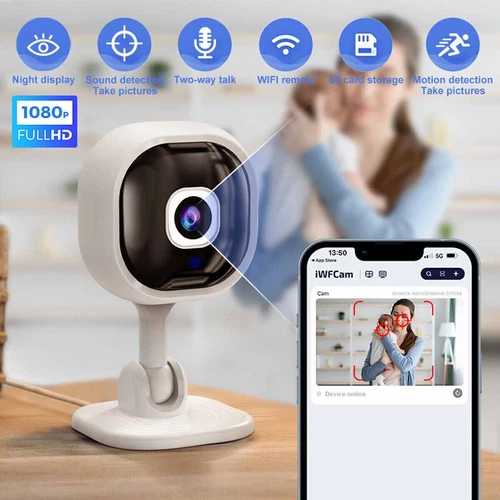 1080P HD Mini Security IP Camera CCTV Wireless WiFi Home Indoor Night Vision Cam - Picture 5 of 13