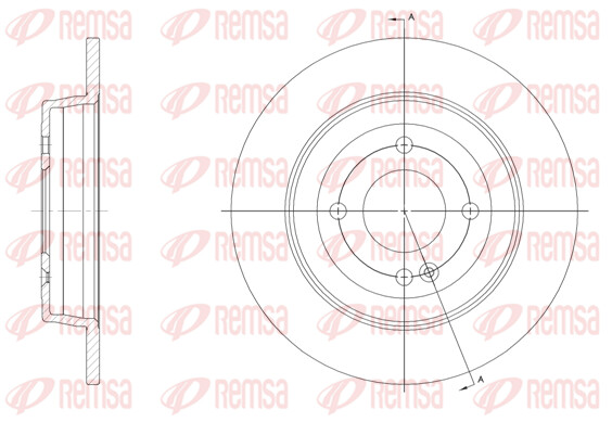 Remsa 2X Bremsscheibe Hinten Ø262 Mm Voll FüR Hyundai I20 GB 1.2 1.4 RB 1.6 KIA-image