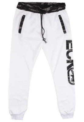 Marc Ecko ecko unltd Mens Sweatpants Fleece Jogger Pants Pockets Logo White NWT