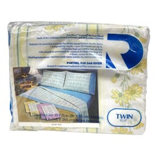 Vintage Yellow Daisies Dan River TWIN Flat Sheet Percale USA Non Iron
