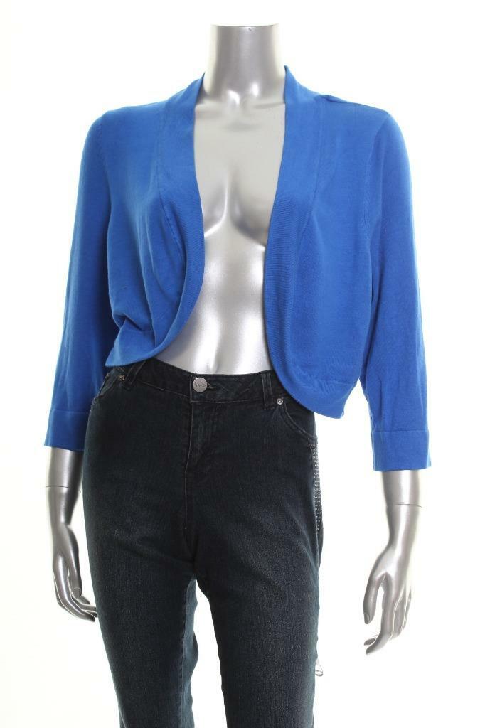 New Women's Jessica Howard Blue Open Cropped Cardigan Top Sz 16  828659589383 | eBay