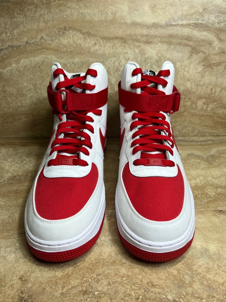 Nike Air Force 1 High By You University Red White Men's Size 10
