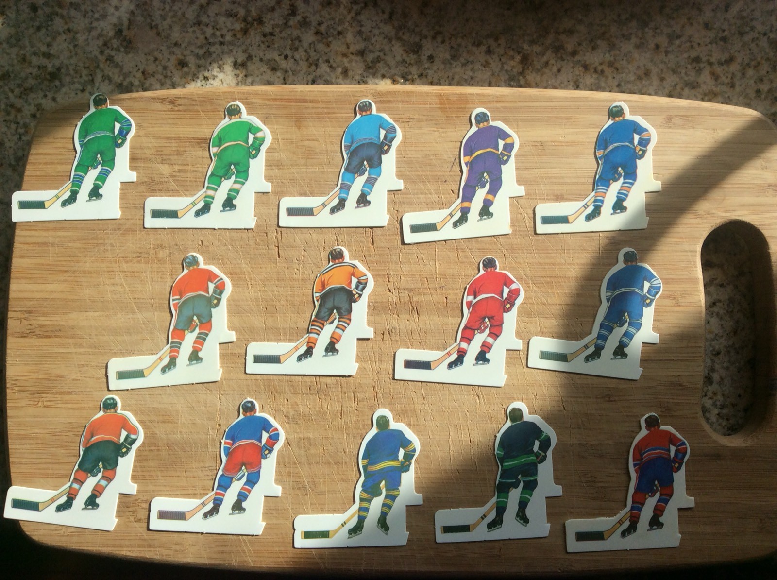 197172 Coleco Banana Blade Table Hockey Players 14 Player Set Left