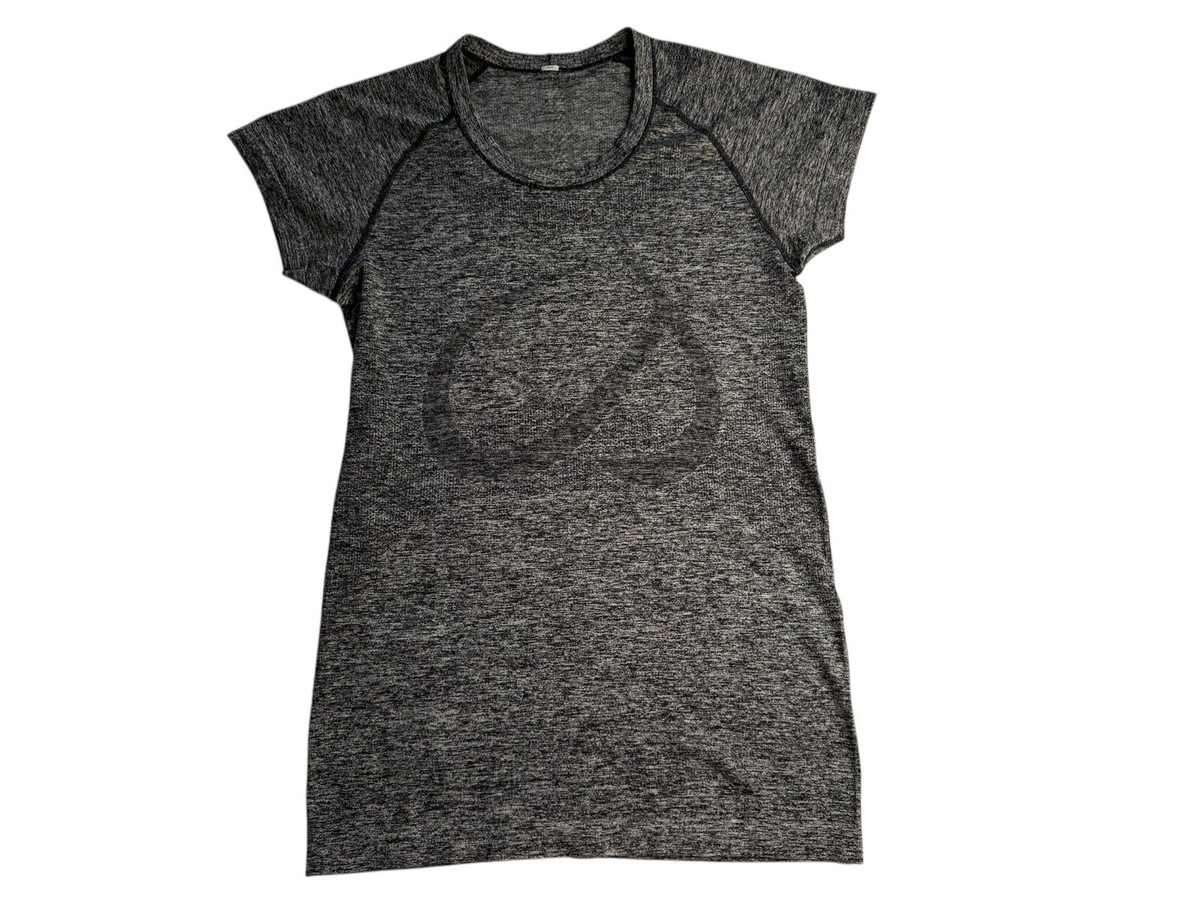 CRZ Yoga Gray Athletic T Shirt Short Stretchy Crew Neck Size  Women's M