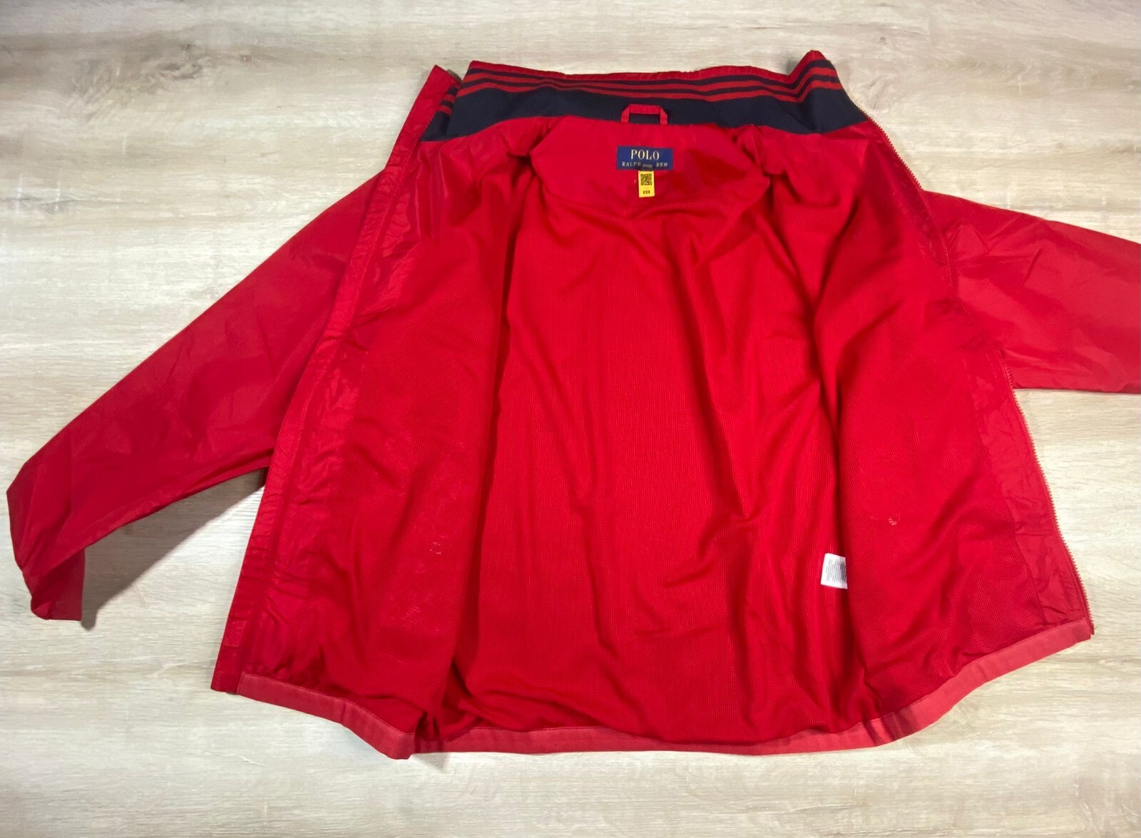 Giacca a vento uomo Polo Ralph Lauren rossa XXL idrorepellente blu pony nuova senza etichette