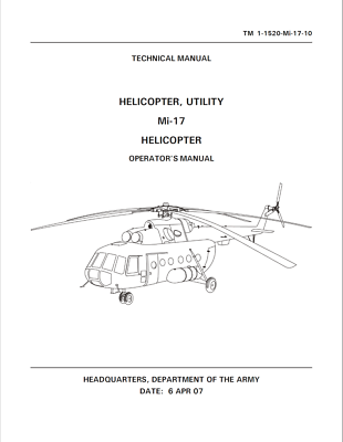 405 pg. Mil Mi-17 Mi-8 Mi-8M HIP TM 1-1520-Mi-17-10 Helicopter