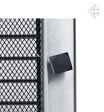 LÜFTUNGSGITTER WARMLUFTGITTER luftgitter edelstahl gebürstet 22x45 mit Lamellen