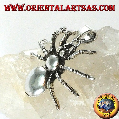 Pendentif en argent 925‰ araignée tarentule (grand) y compris corde noir - Picture 2 of 5