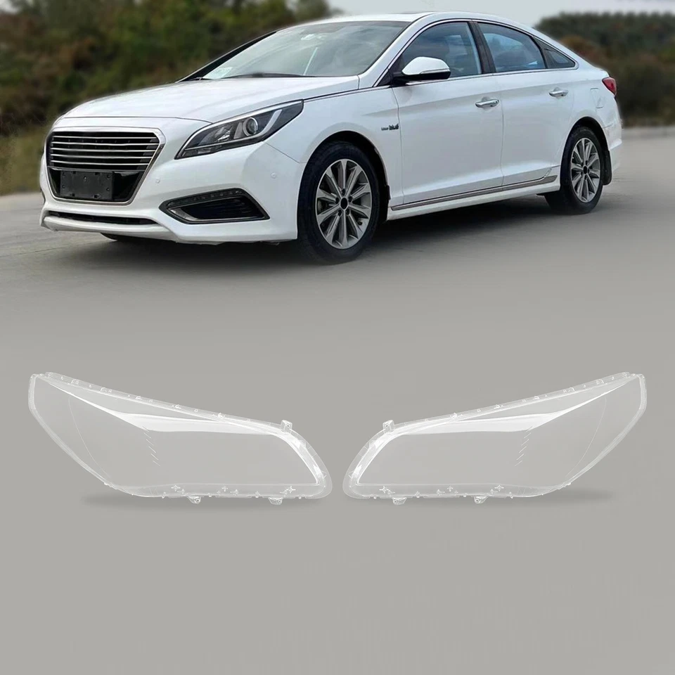 ¿Para 2015-2017?Cubiertas de lentes de faros laterales izquierdo y derecho Hyundai Sonata Foto 2 de 4