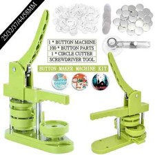 Badge Pin Button Maker Machine Badges Set with 100Pcs Button Parts Circle Cutter