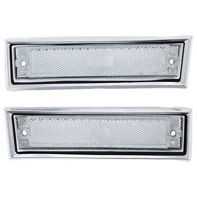 CHEDA Pair Front Signal Side Marker Lights For 81-91 GMC Chevy Pickup Truck, Amber, DOT/SAE Approved - View #2
