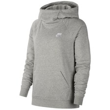 Image of Nike Women's Essential Grey Funnel Neck Fleece Hoodie (BV4116-063) Size XS/S NWT