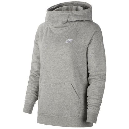 Nike Women's Sportswear Essential Funnel Neck Fleece Hoodie, XS, Dk Grey Heather